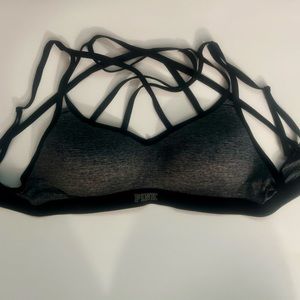 PINK ULTIMATE SPORTS BRA 💕 with crisscross straps on the front and back